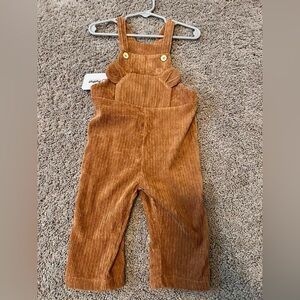 PatPat Tan Corduroy Kids Overalls